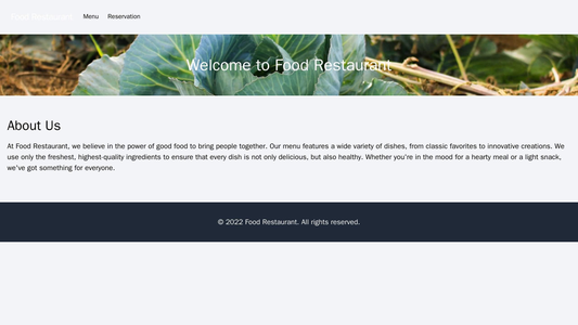 Food Restaurant: A mouth-watering design with a large hero image of a popular dish, a centered logo, and a menu bar at t Web Template 4719