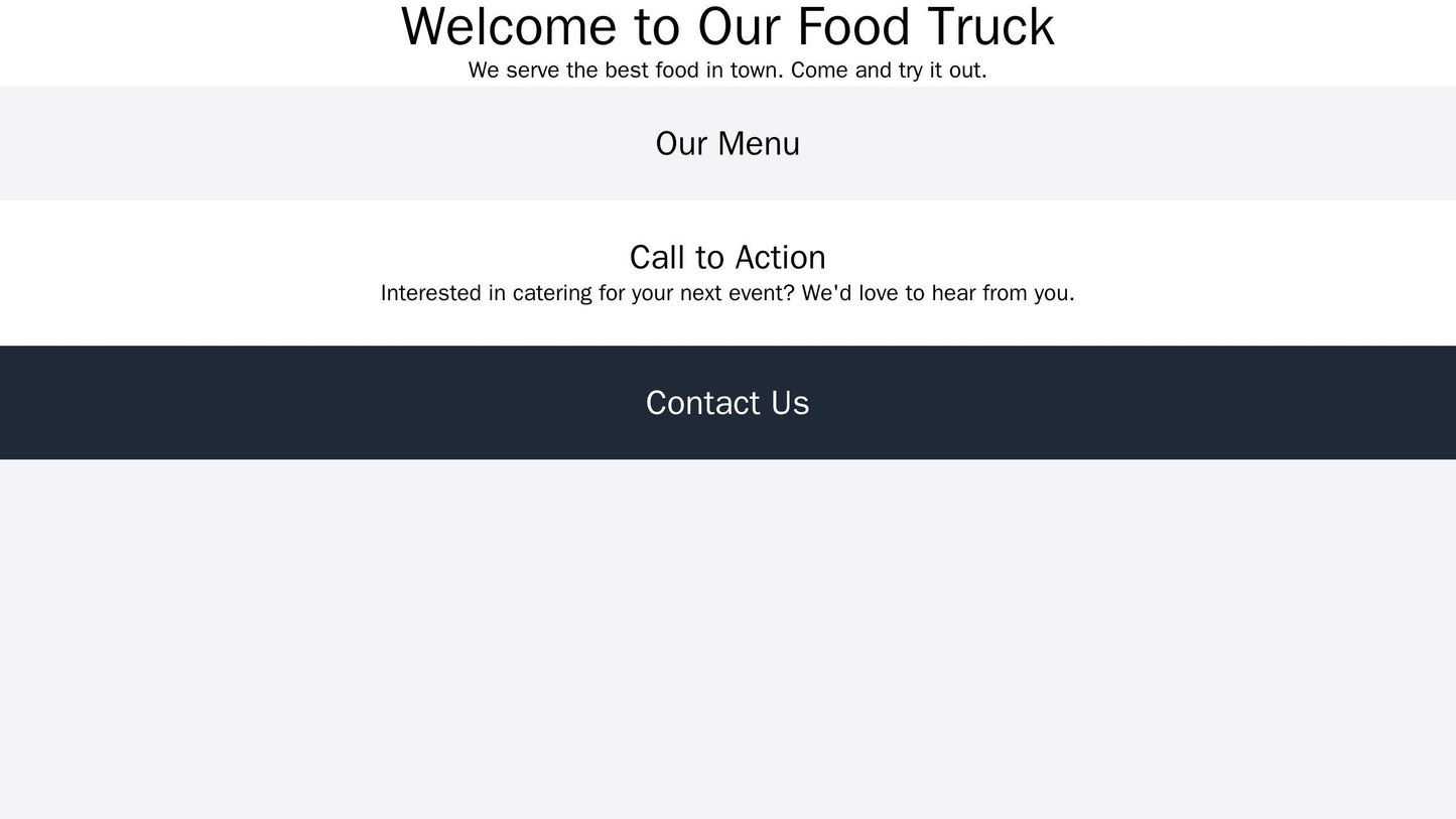 Food Truck Business: A mobile-friendly design with a visually appealing display of truck images and menu items, a call-t Web Template 4586