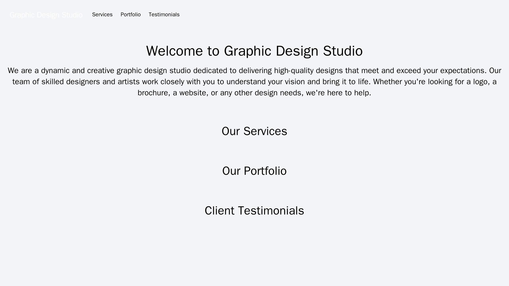 Graphic Design Studio Site: A sleek and dynamic design with a prominent logo and a top navigation bar that provides quic Web Template 4794