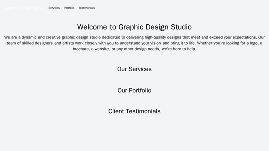 Graphic Design Studio Site: A sleek and dynamic design with a prominent logo and a top navigation bar that provides quic Web Template 4794