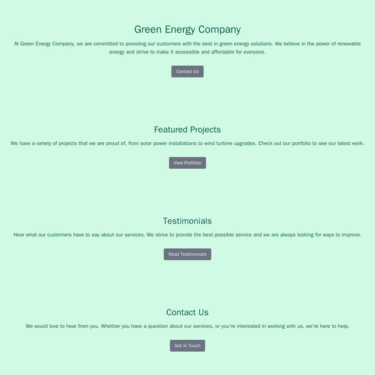 Green Energy Company: A one-page design with a hero section featuring clean energy facts, a scrolling section for featur Web Template 4489