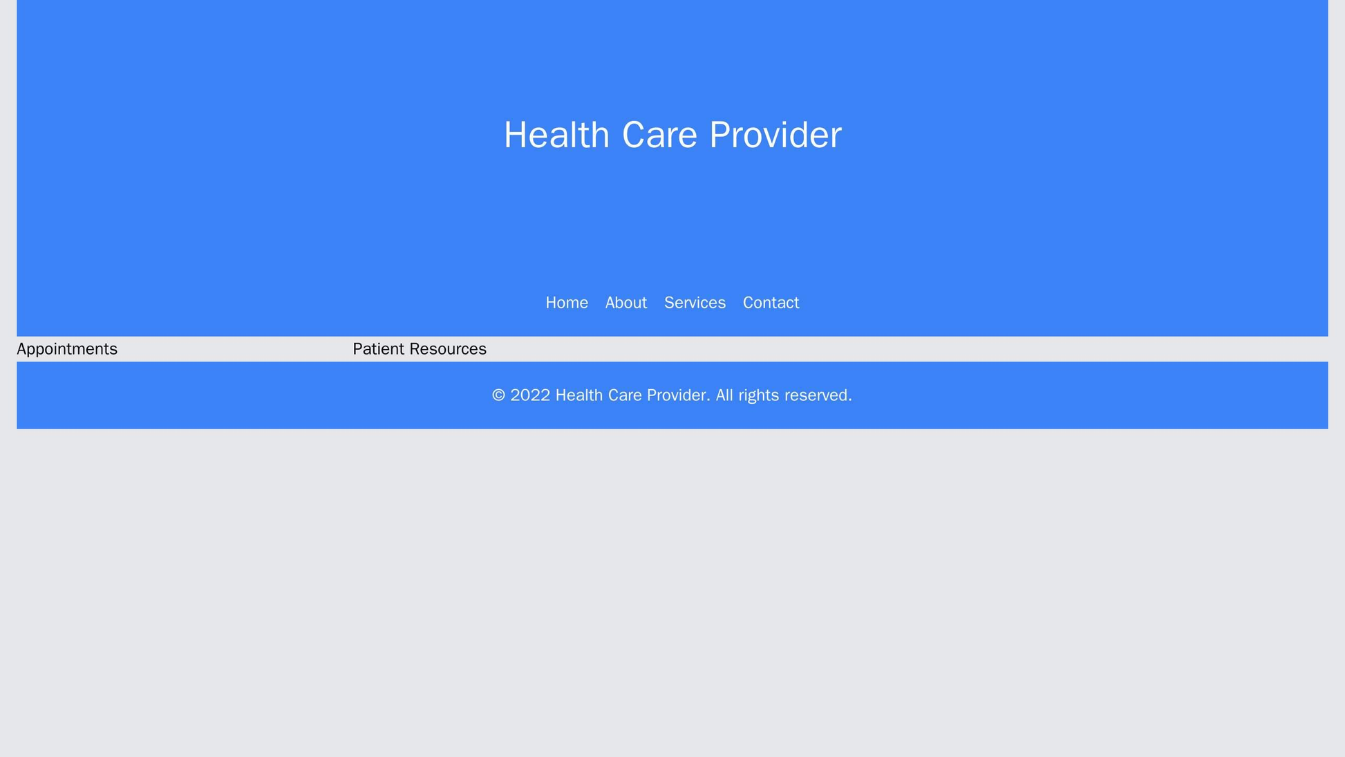 Health Care Provider: A calming and professional design, with a full-width header image of a healthcare facility, and a  Web Template 4701