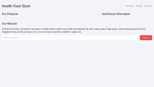 Health Food Store: A clean, inviting design with a left menu for product categories, a right sidebar for nutritional inf Web Template 4156