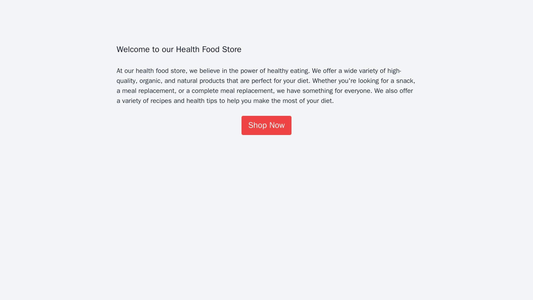 Health Food Store Website: A warm and inviting design with a full-width header image, a top navigation menu, and a botto Web Template 3845