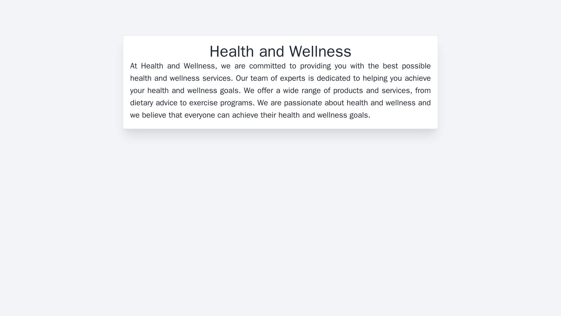 Health and Wellness: A clean design with a split screen, one side featuring information about products or services, and  Web Template 3810