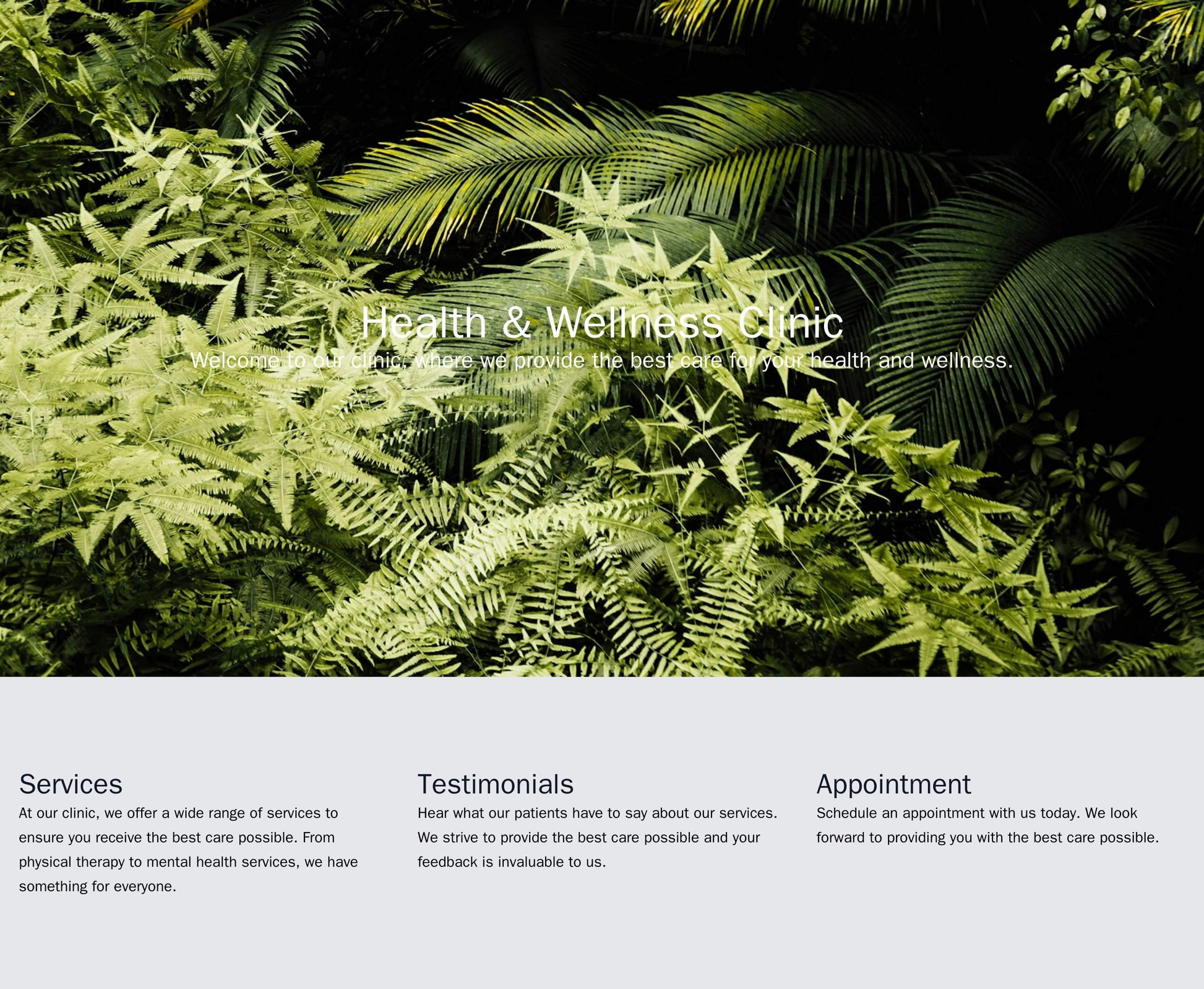 Health and Wellness Clinic: A clean design with a large background image of a serene nature scene, a centered logo, and  Web Template 4136