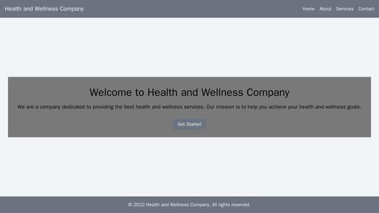 Health and Wellness Company: A full-screen video background on the homepage, with a prominent call-to-action button at t Web Template 3875