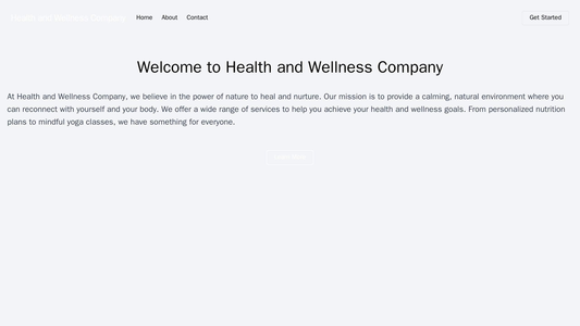 Health and Wellness Company: A calming, natural design with a left-aligned logo, a muted color palette, and a prominent  Web Template 3976