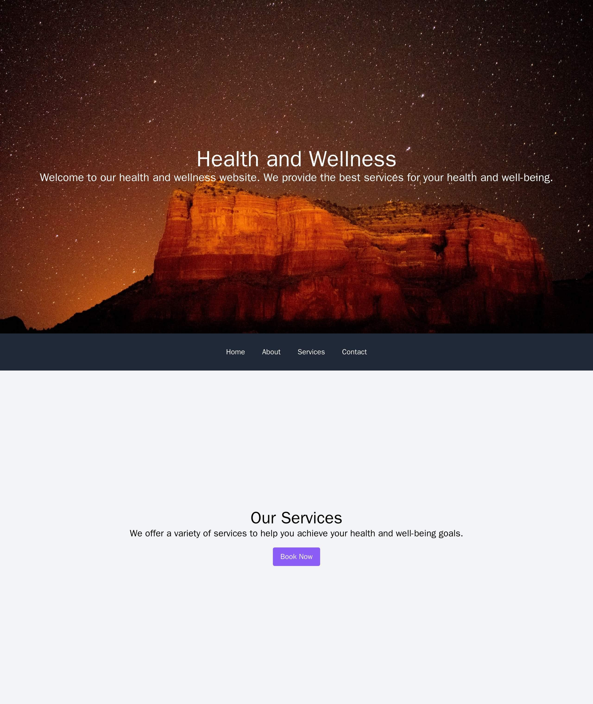 Health and Wellness Website: A simple, minimalist design with a large, full-screen image of a serene landscape, represen Web Template 2334