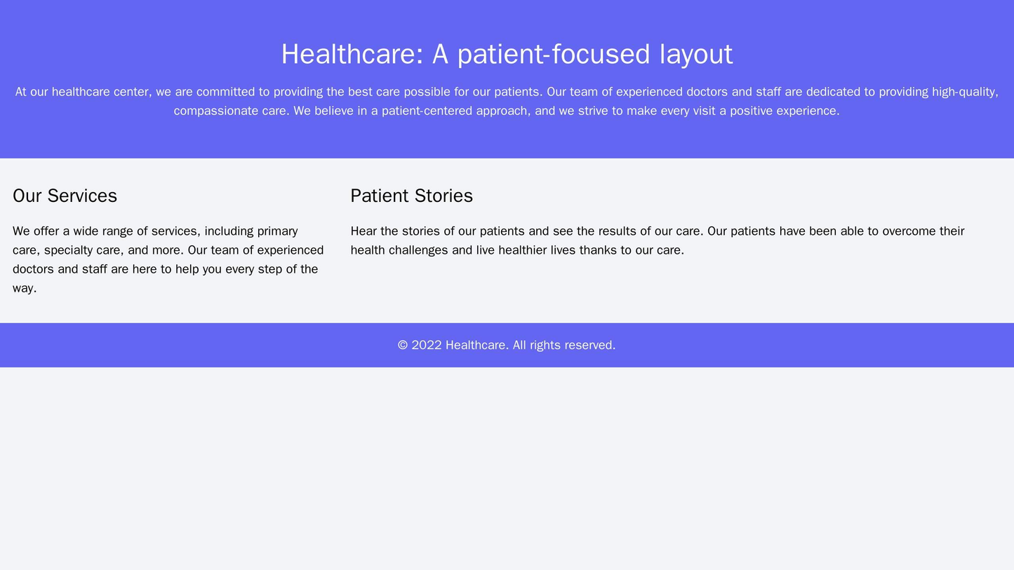 Healthcare: A patient-focused layout with a soothing color palette, a prominent CTA for appointments, a sidebar for info Web Template 4215