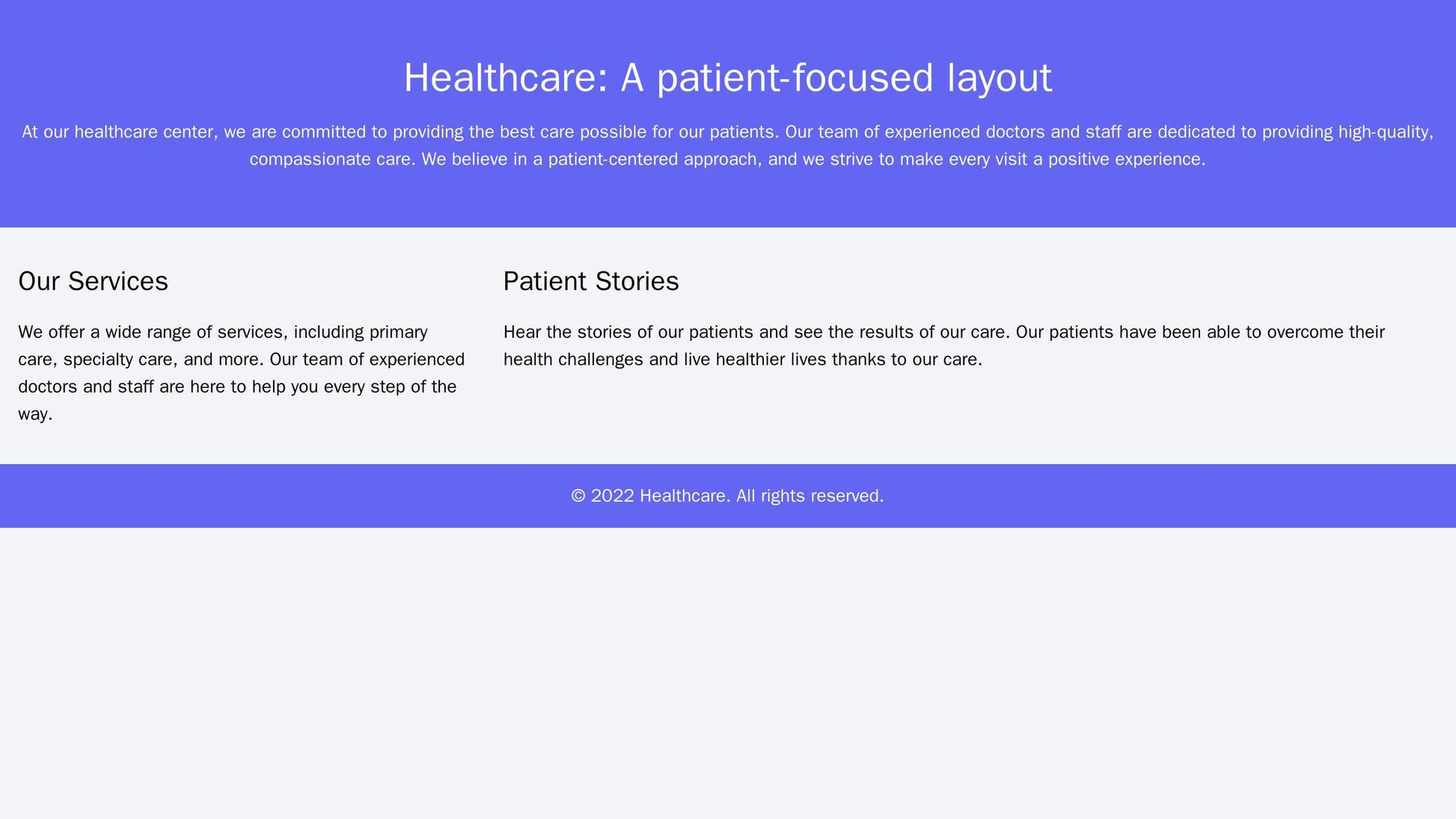 Healthcare: A patient-focused layout with a soothing color palette, a prominent CTA for appointments, a sidebar for info Web Template 4215