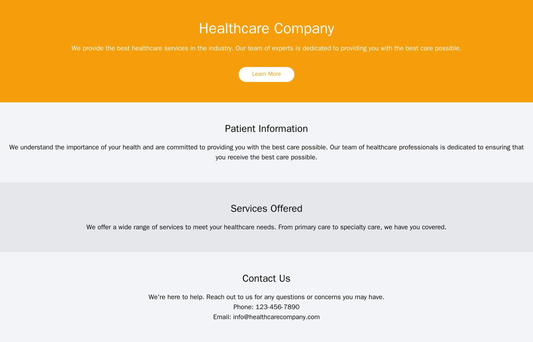 Healthcare Company Website: A clean, minimal design with professional colors, a header featuring a centered logo and a p Web Template 4066