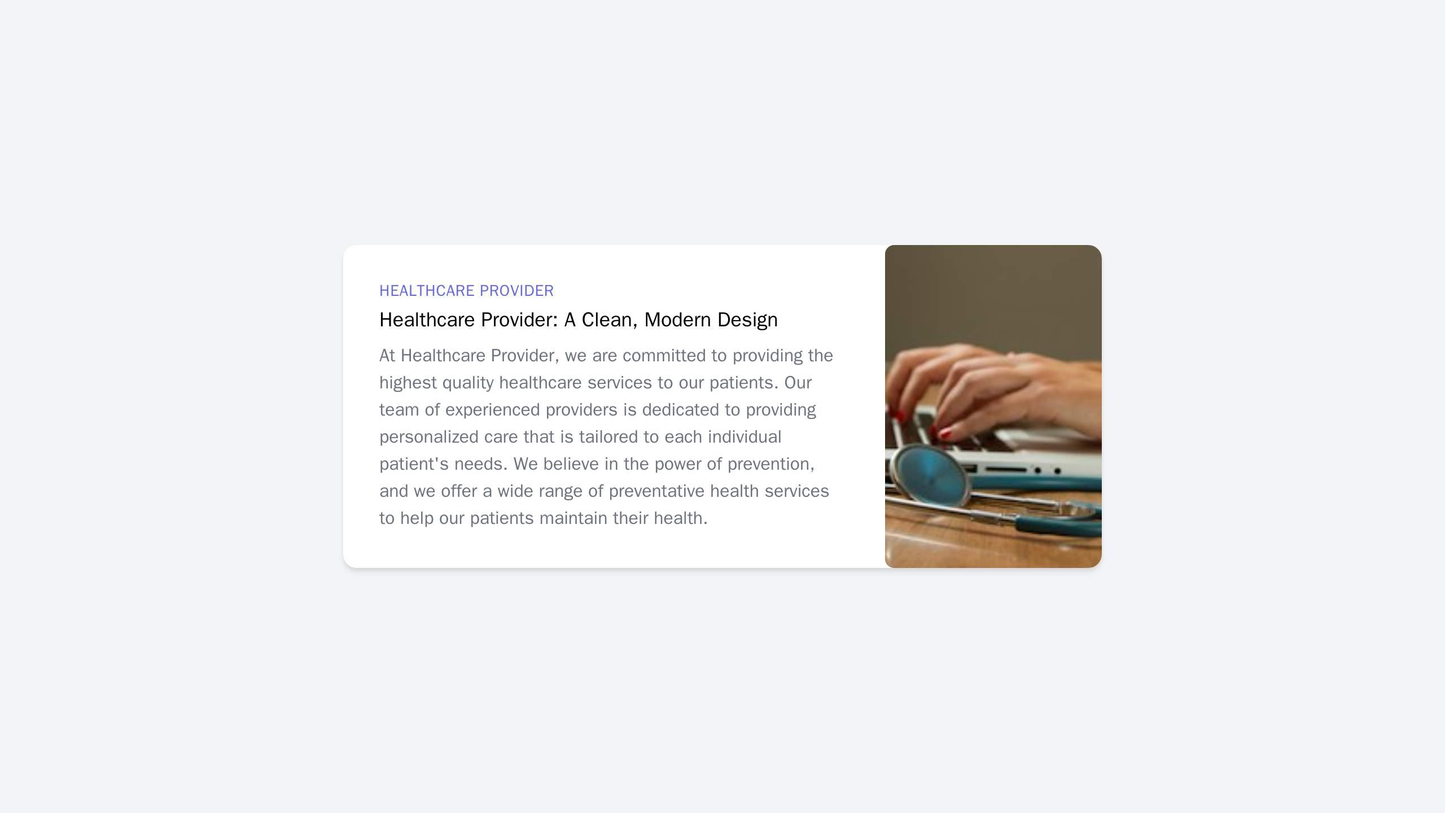 Healthcare Provider: A clean, modern design with a right-side navigation menu, a centered logo, and a banner image in mu Web Template 2373