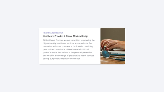 Healthcare Provider: A clean, modern design with a right-side navigation menu, a centered logo, and a banner image in mu Web Template 2373