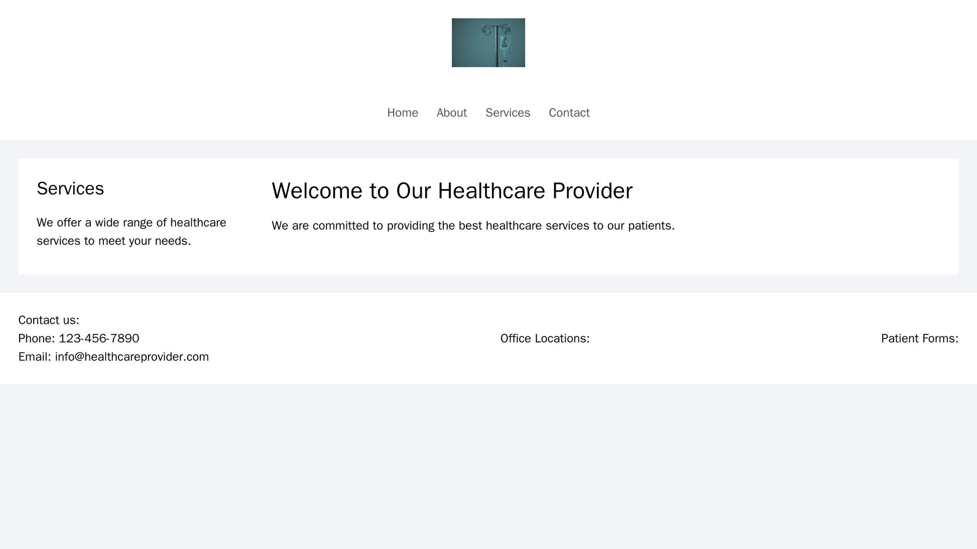 Healthcare Provider: A clean and approachable design with a centered logo and navigation bar, a left sidebar featuring s Web Template 3868