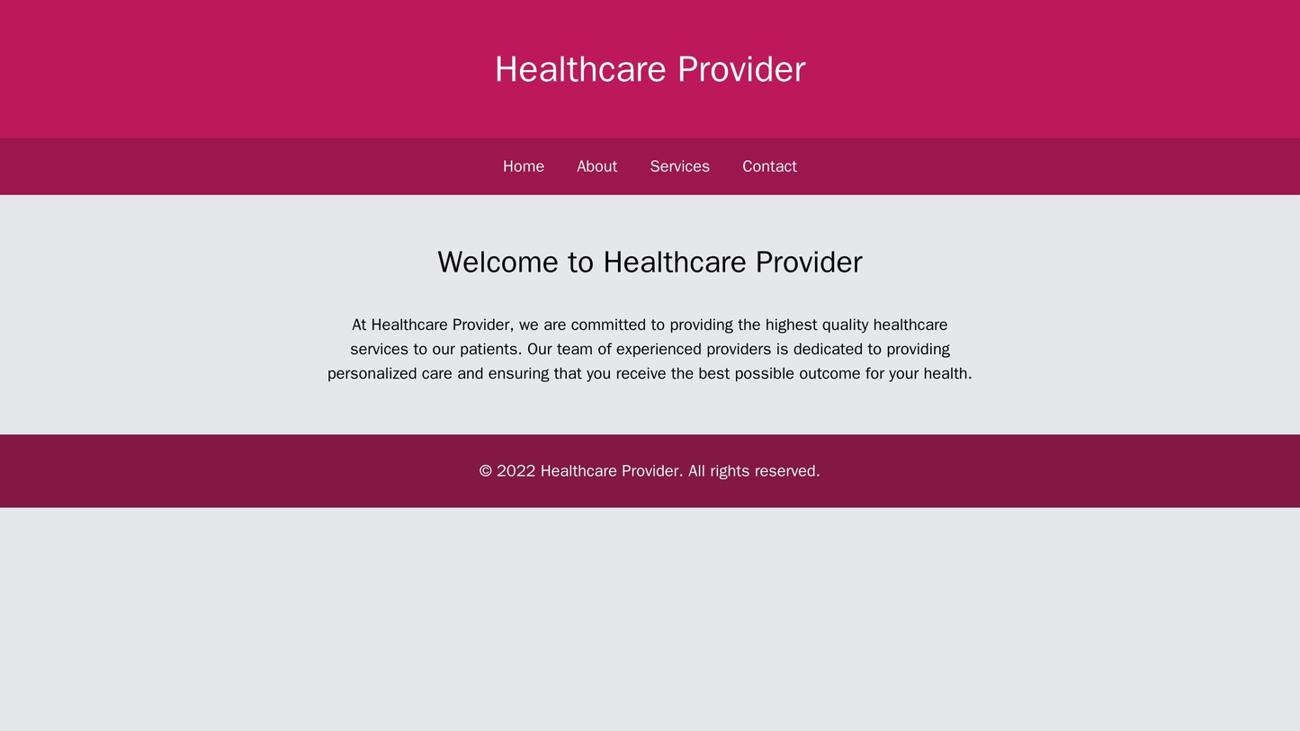 Healthcare Provider: A calming color palette with a centered logo, a main navigation bar, a sliding banner with testimon Web Template 4006