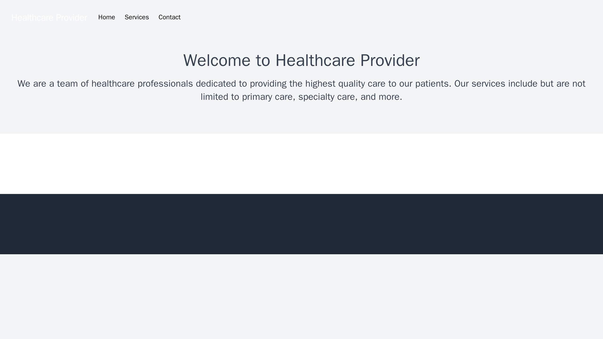 Healthcare Provider: A calming and professional design, a centered logo, and a top navigation bar with service offerings Web Template 4355