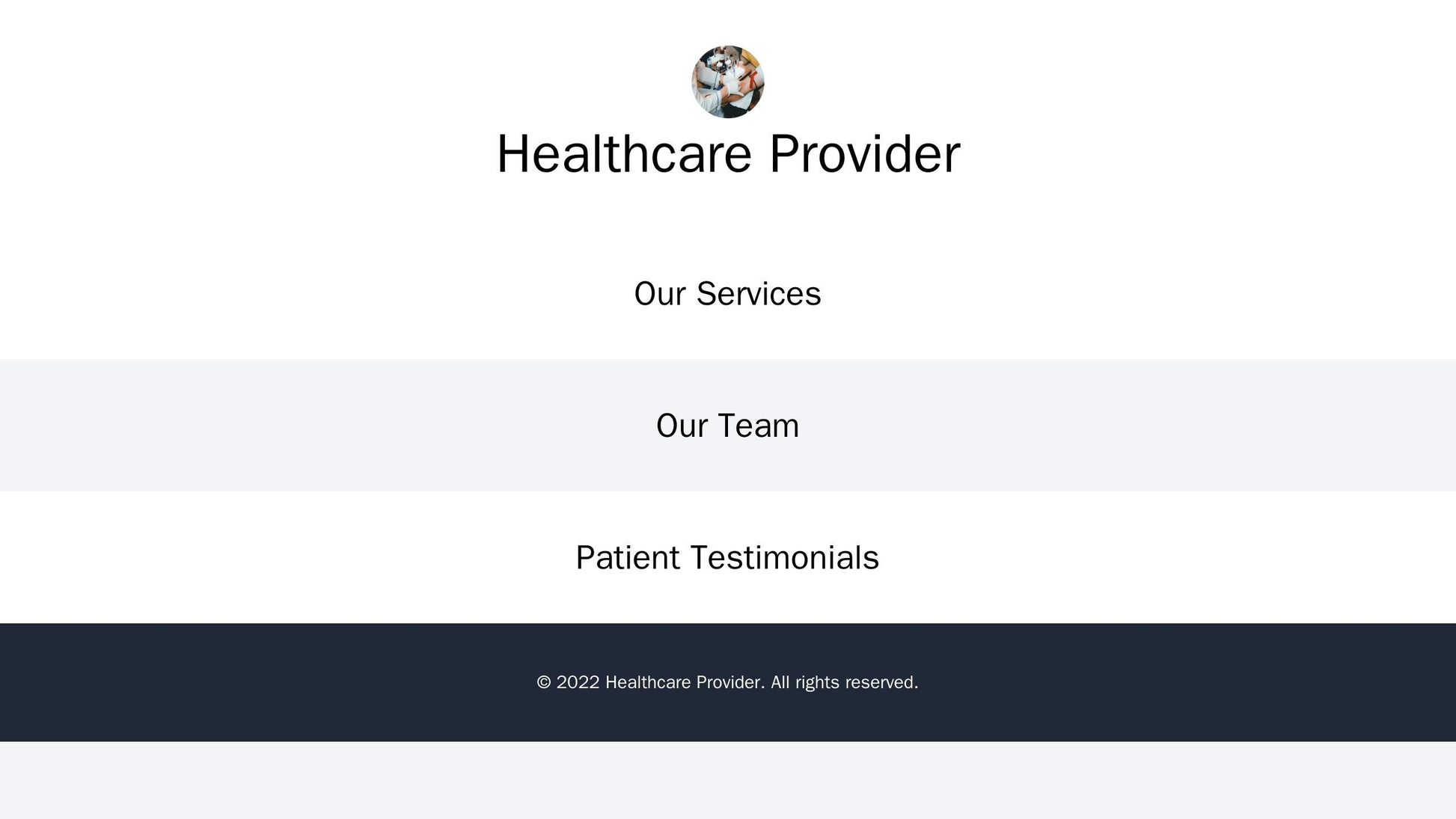 Healthcare Provider Site: A minimalistic design with a centrally-aligned logo and a parallax scrolling effect featuring  Web Template 2314