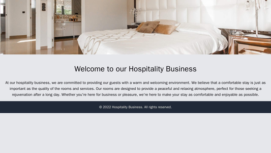 Hospitality Business: A warm and welcoming design with a full-width header image, a slider showing different rooms or me Web Template 4583