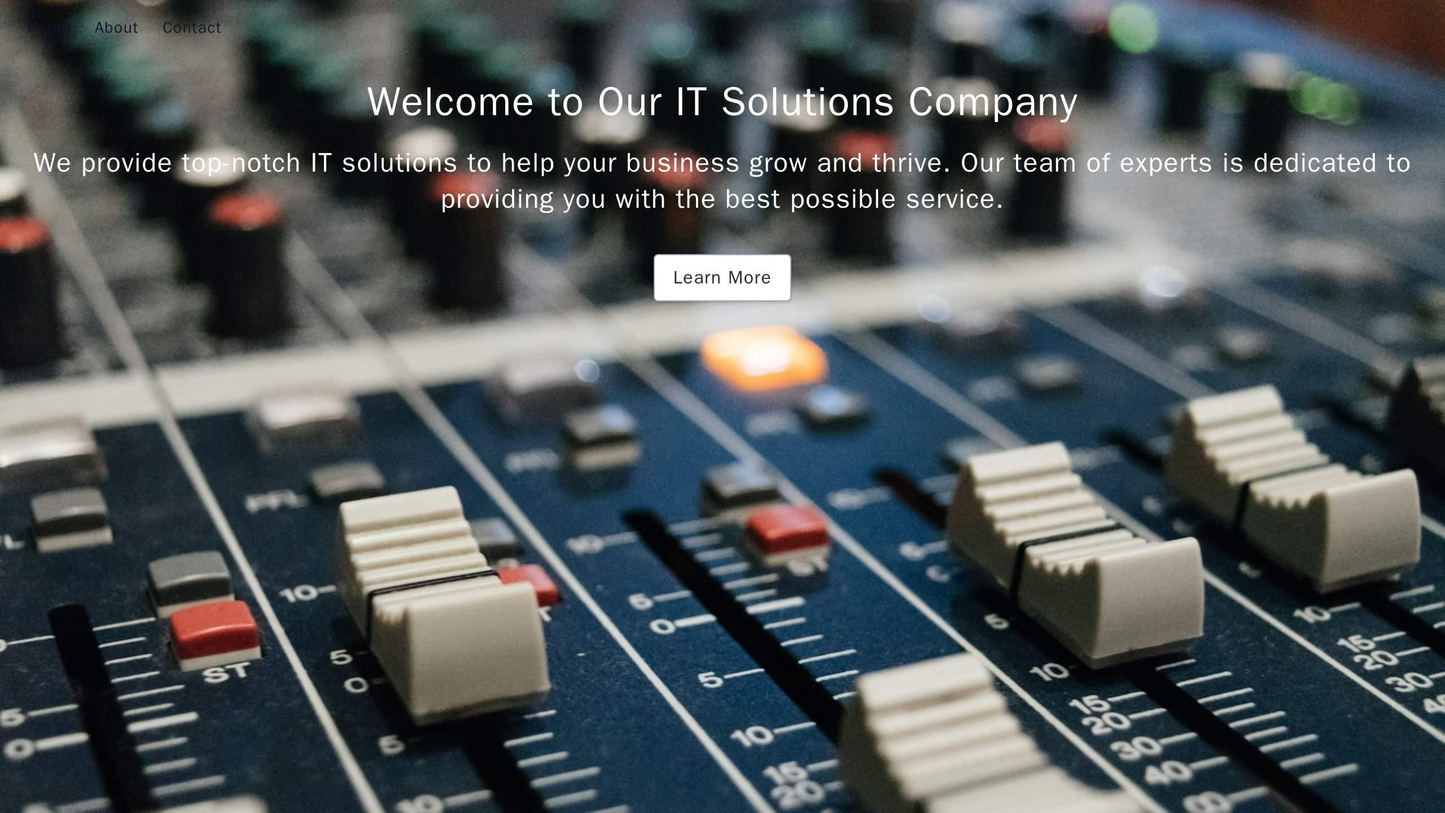 IT Solutions Company: A modern design with a full-screen video background featuring its services. Centered call-to-actio Web Template 4425