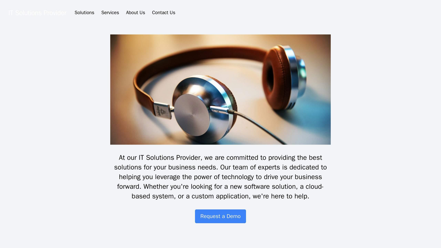 IT Solutions Provider Site: Sleek and modern design featuring a centered, hero image showcasing their latest solution or Web Template 2076