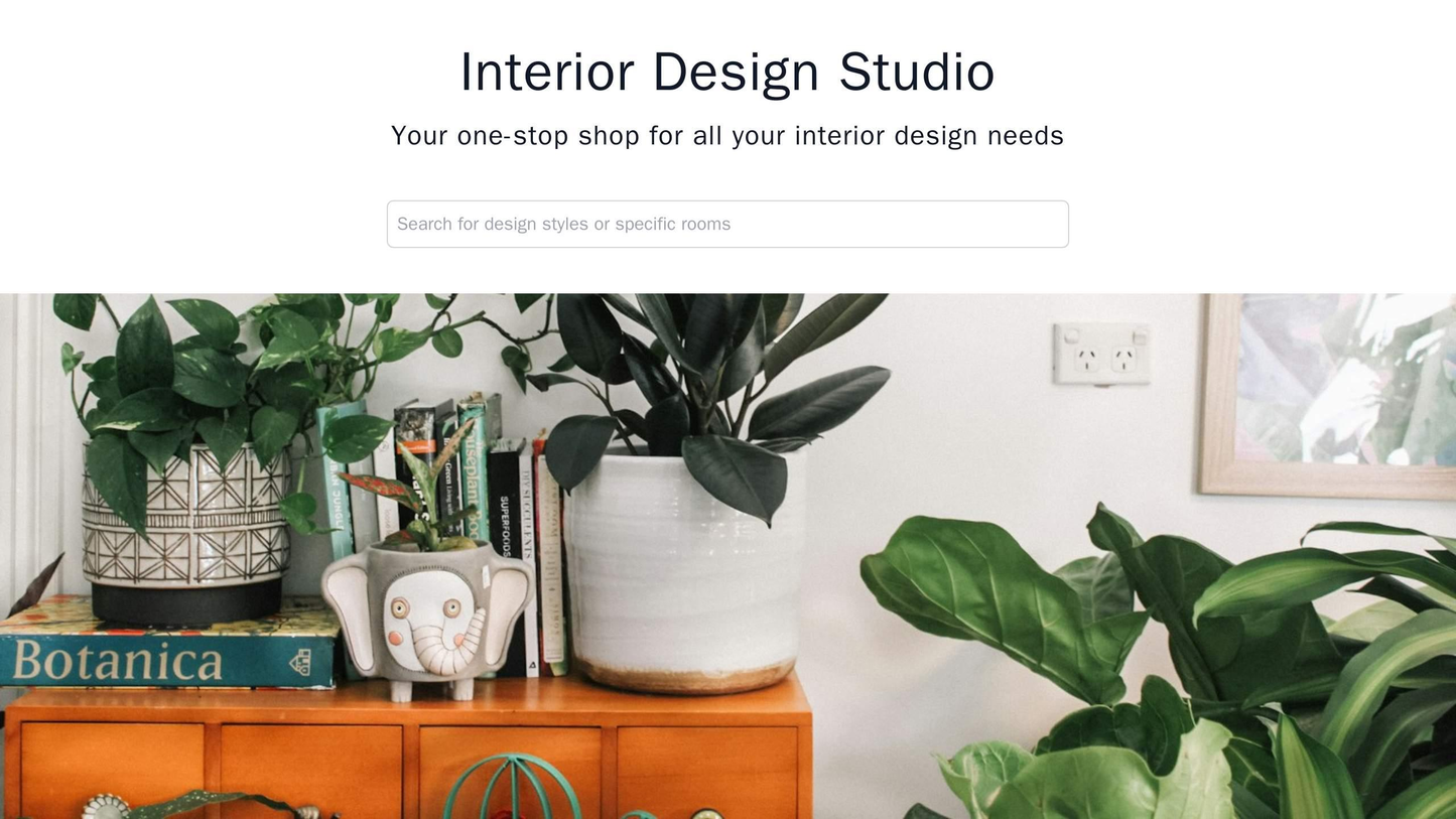 Interior Design Studio: A multi-column layout with subtle parallax scrolling that displays images of projects side by si Web Template 4405