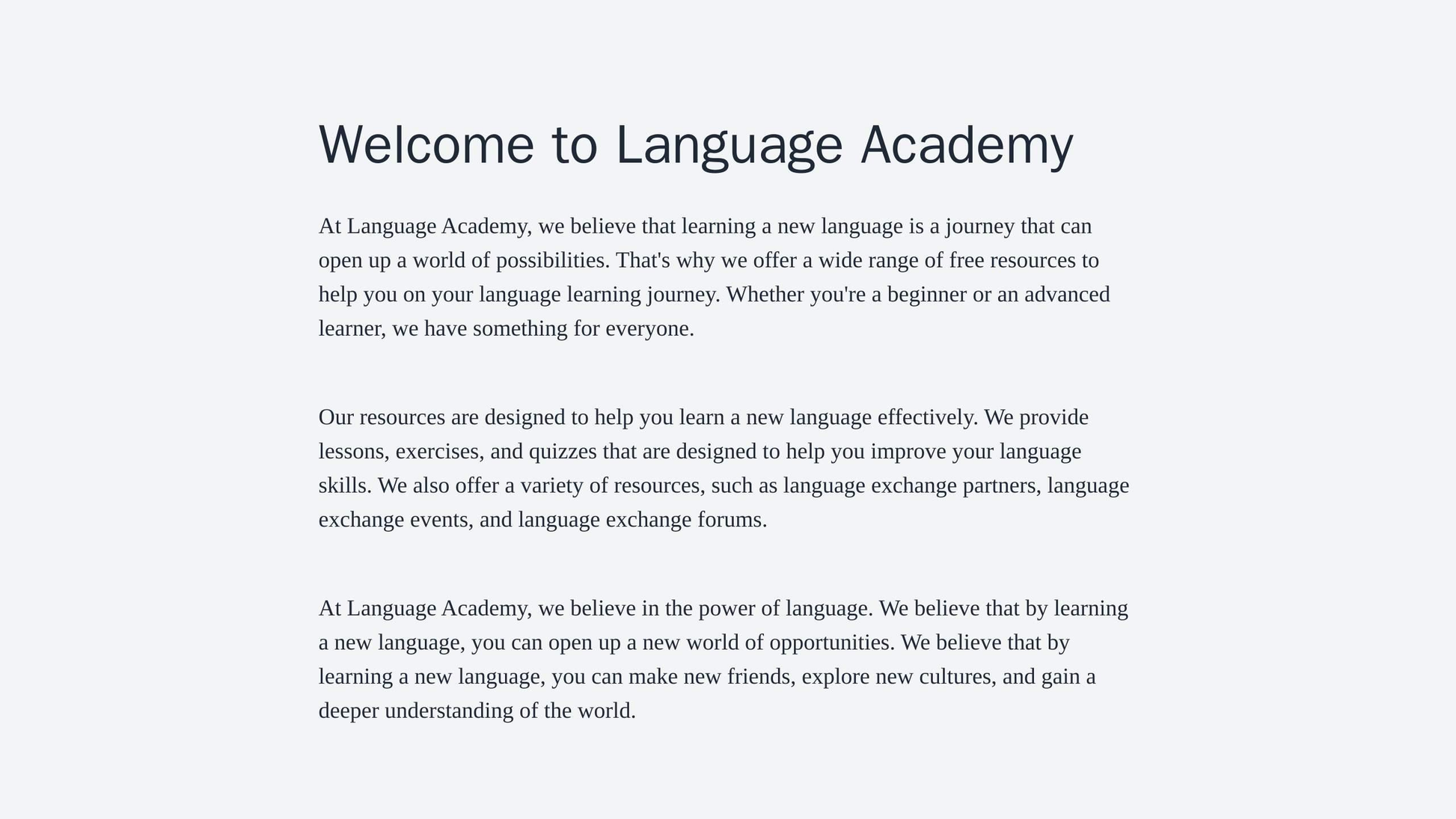 Language Academy: A content-rich design with a full-width homepage showcasing free resources, testimonials, and the bene Web Template 2026