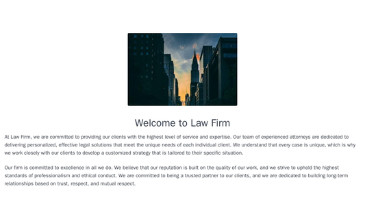 Law Firm: A professional, image-driven design with a left-aligned logo and a prominent image of the firms building facad Web Template 3789