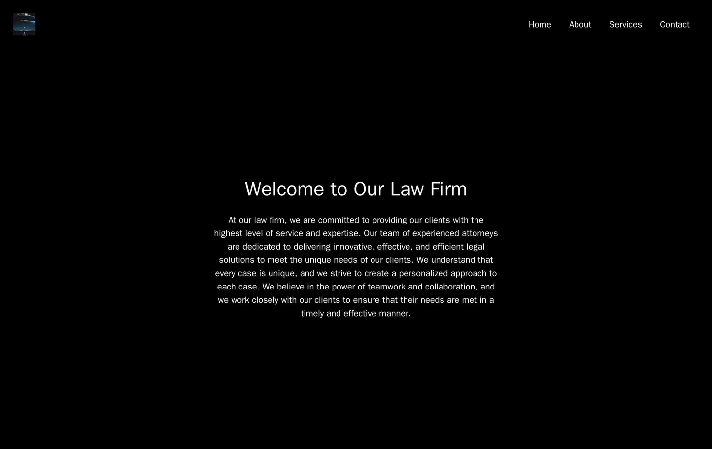 Law Firm Site: A professional design with a black-and-white color scheme, a centered logo, a menu bar with drop-down cat Web Template 2170