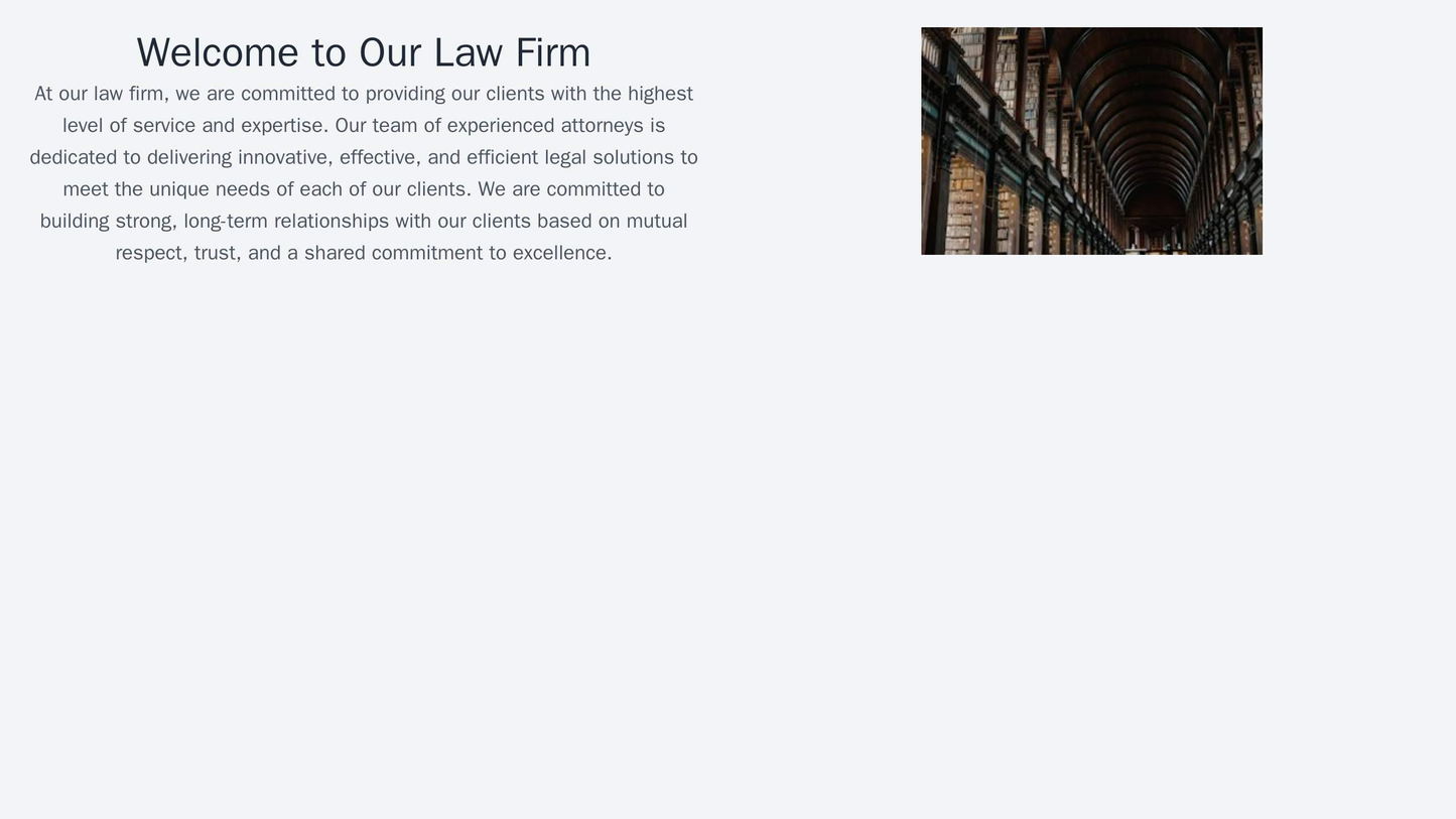 Law Firm Website: A professional layout with a left sidebar including firm information, a centrally aligned logo, a top  Web Template 3918