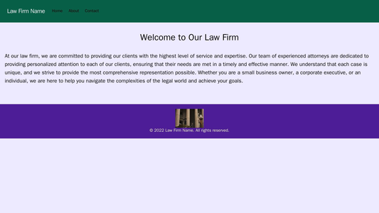 Law Firm Website: A professional design with a centered logo at the footer, a navigation bar at the top, and a color pal Web Template 4566