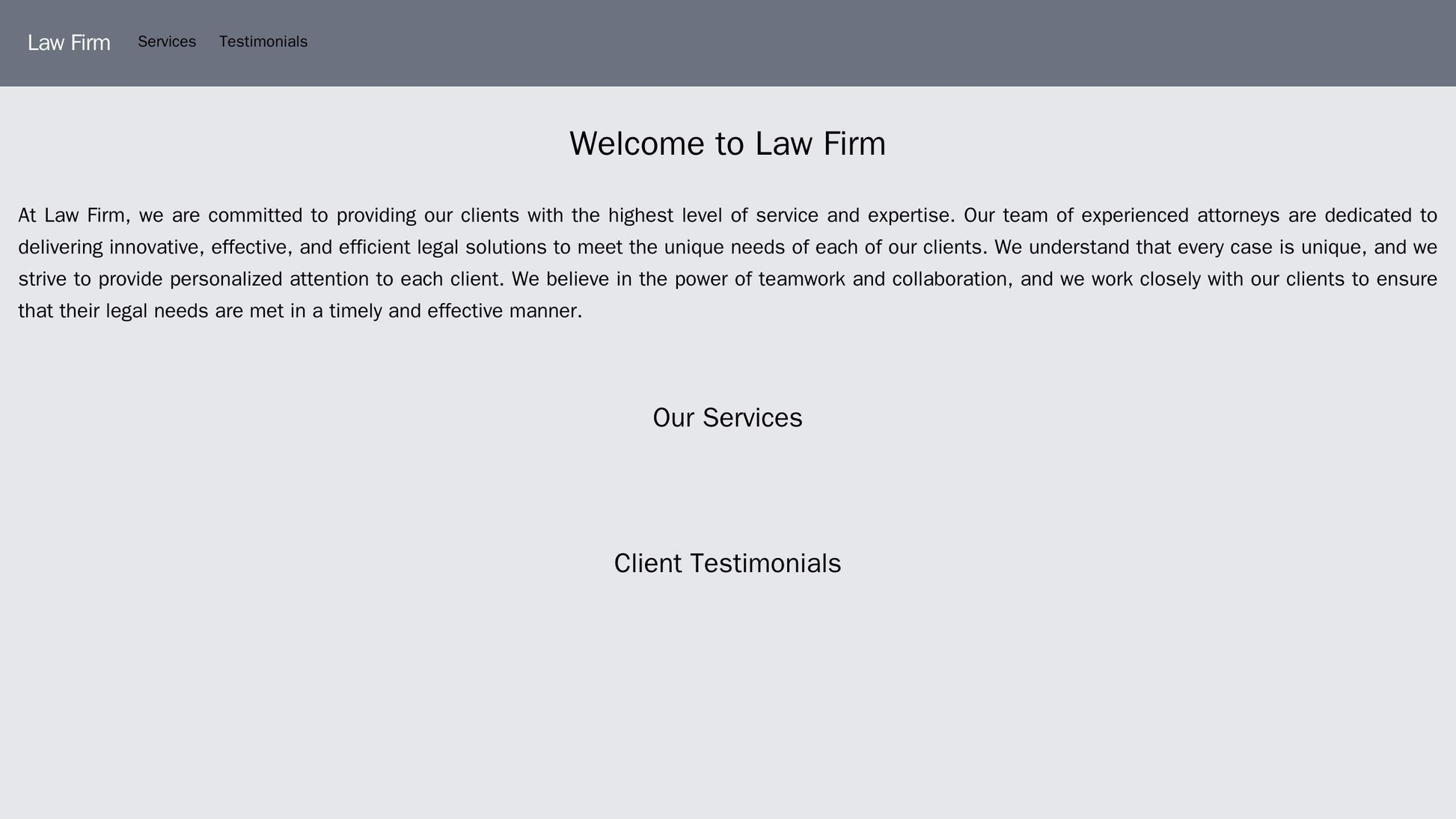 Law firm: A professional layout with a centered logo, a clean and easy-to-navigate menu, and a two-column layout for ser Web Template 3367