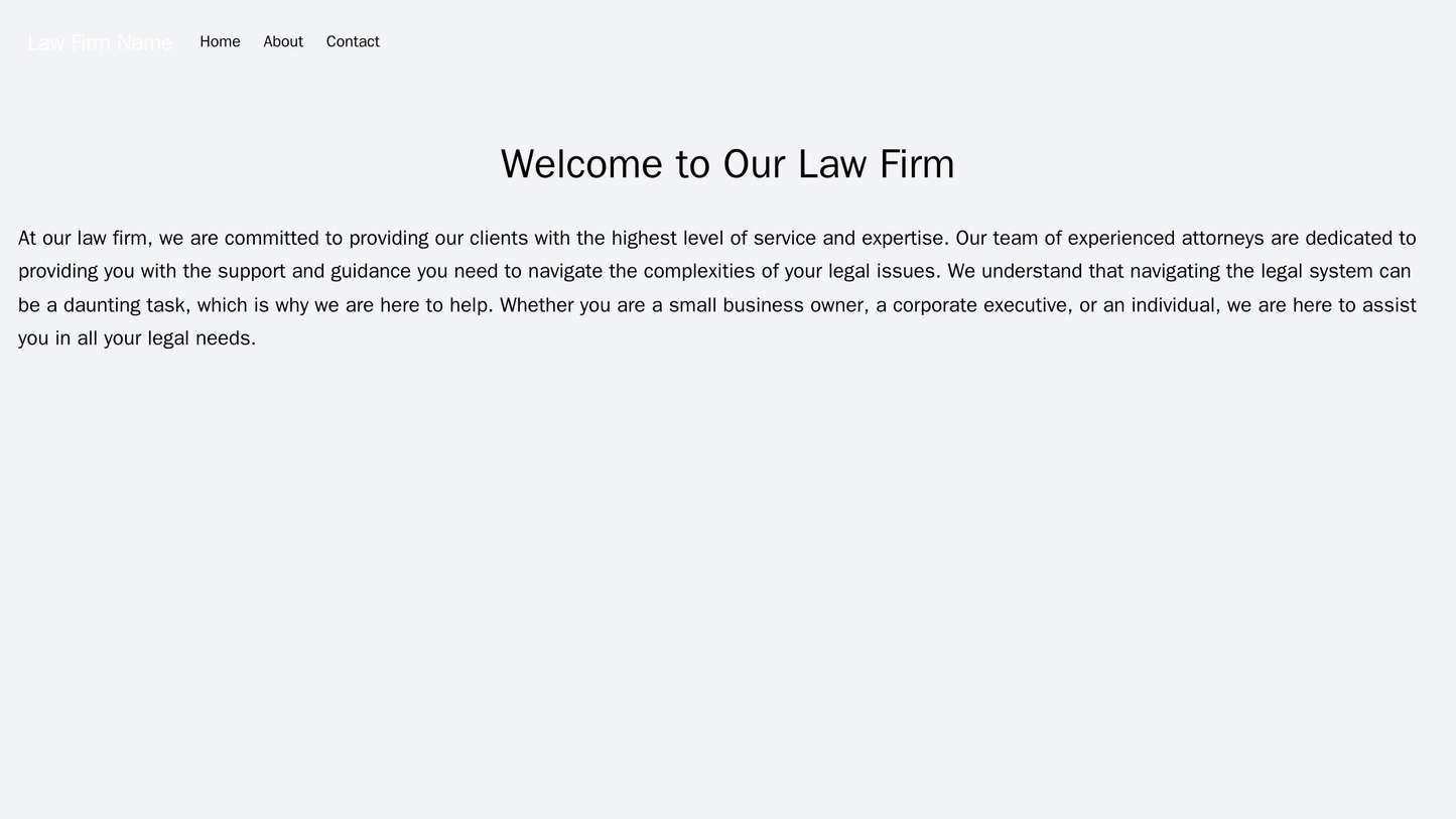 Law firm website: A professional design with a balanced contrast, featuring a centered logo, a simple menu with clear hi Web Template 3748