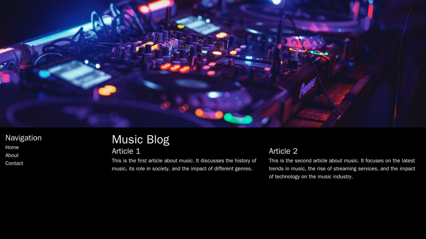 Music Blog: A dynamic layout with a large, centrally-aligned header image of a musician or album cover, a left sidebar w Web Template 3228