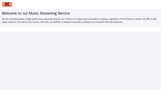 Music Streaming Service: A fresh and colorful design with the logo at the top-left corner and a prominent search bar. A  Web Template 3308