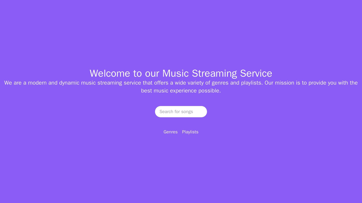 Music Streaming Service: A modern and dynamic design with multiple shades of purple and music-themed graphics. A large s Web Template 3442