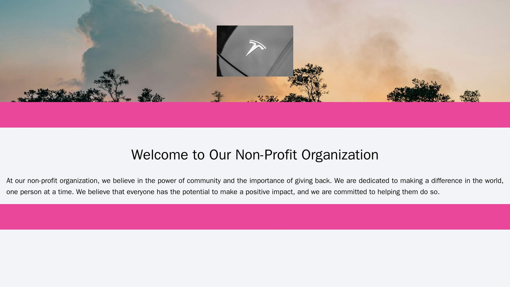 Non-Profit Organization: A warm and inviting design with a centered logo and a header image showcasing the organizations Web Template 4939