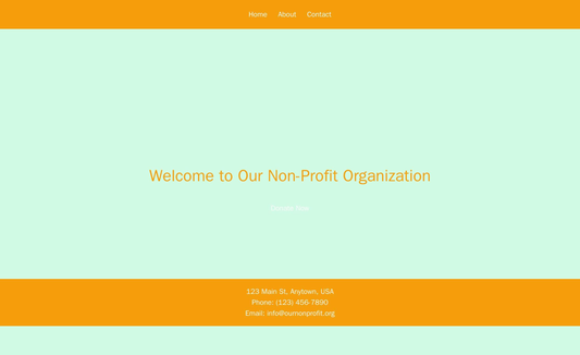 Non-Profit Organization Site: A clean and simple design with a centered logo, a horizontal navigation menu at the top, a Web Template 2295