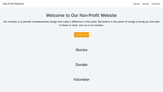 Non-Profit Website: A compassionate design with a mission statement and call to action prominently displayed. The menu i Web Template 3408