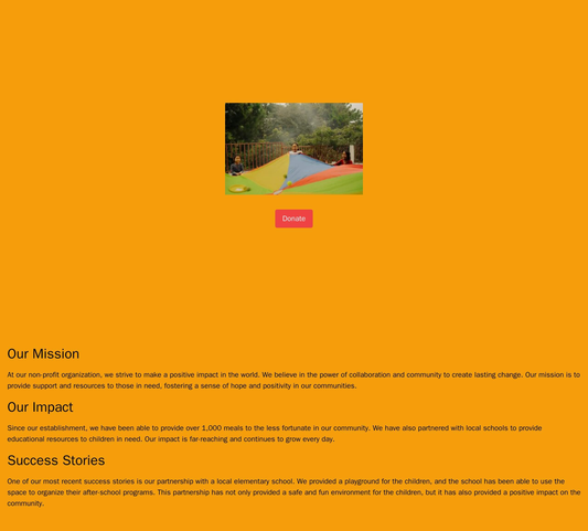 Non-profit Organization: A design with a centered logo, a clear call-to-action button (such as "Donate"), and a simple l Web Template 2212