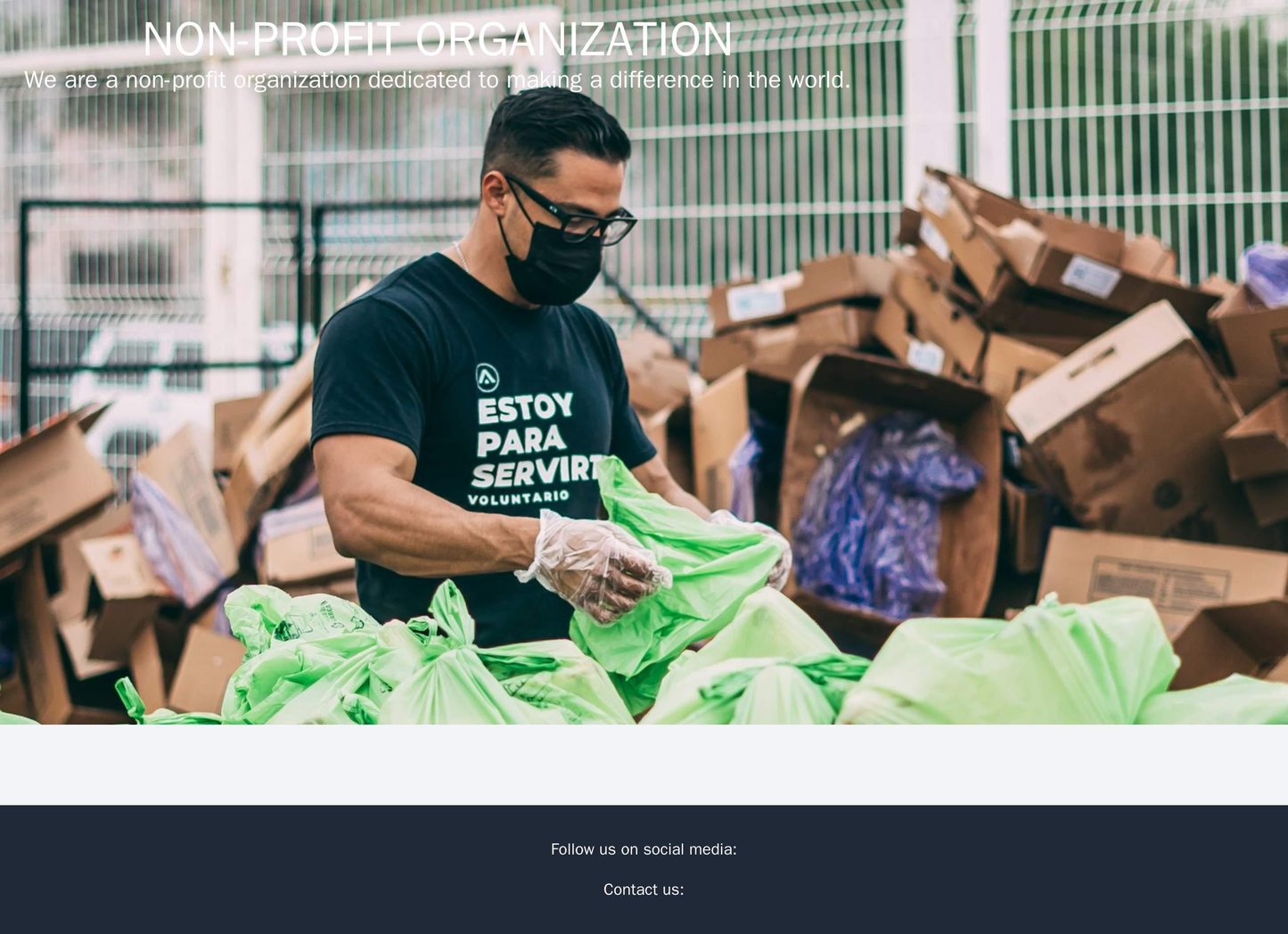 Non-profit Organization: A warm and inviting design with a large header image of the cause and an easy-to-use donation f Web Template 3056