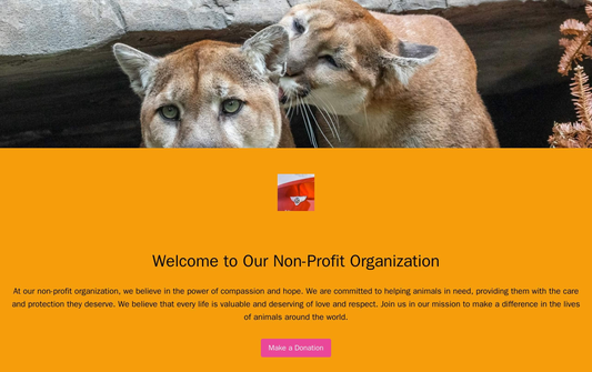 Non-profit Organization: A warm and compassionate design with a full-width header image showcasing people or animals hel Web Template 3148