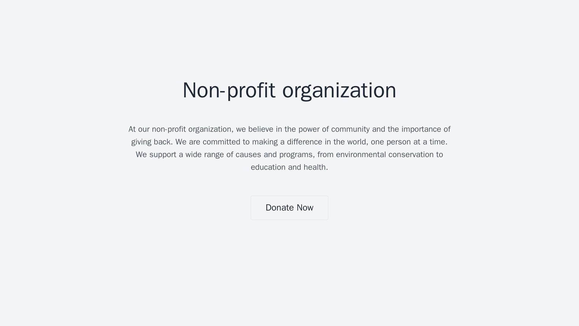 Non-profit organization: A clean design with a centered, prominent logo and a clear call-to-action button. The website i Web Template 3725