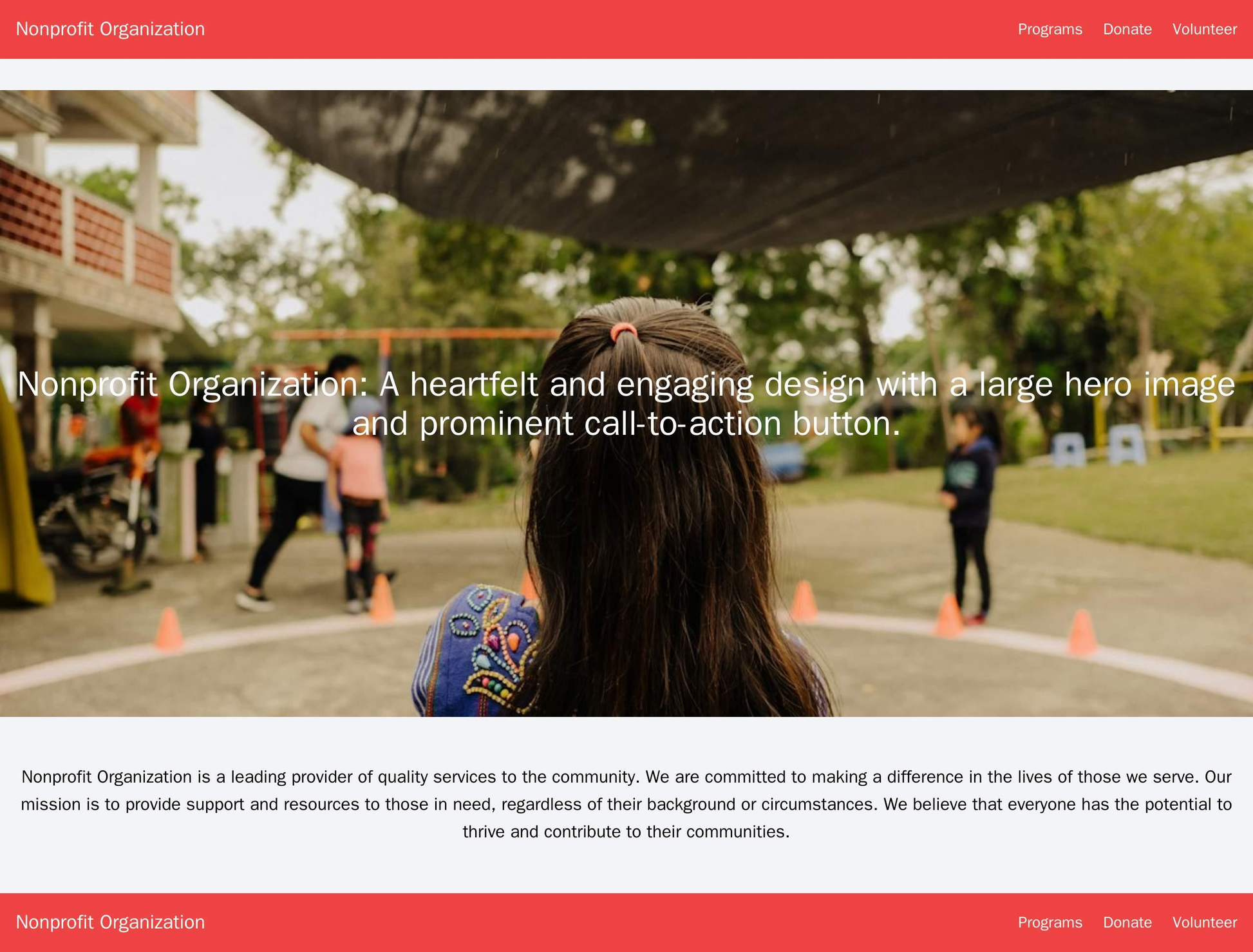 Nonprofit Organization: A heartfelt and engaging design with a large hero image and prominent call-to-action button. A n Web Template 2254