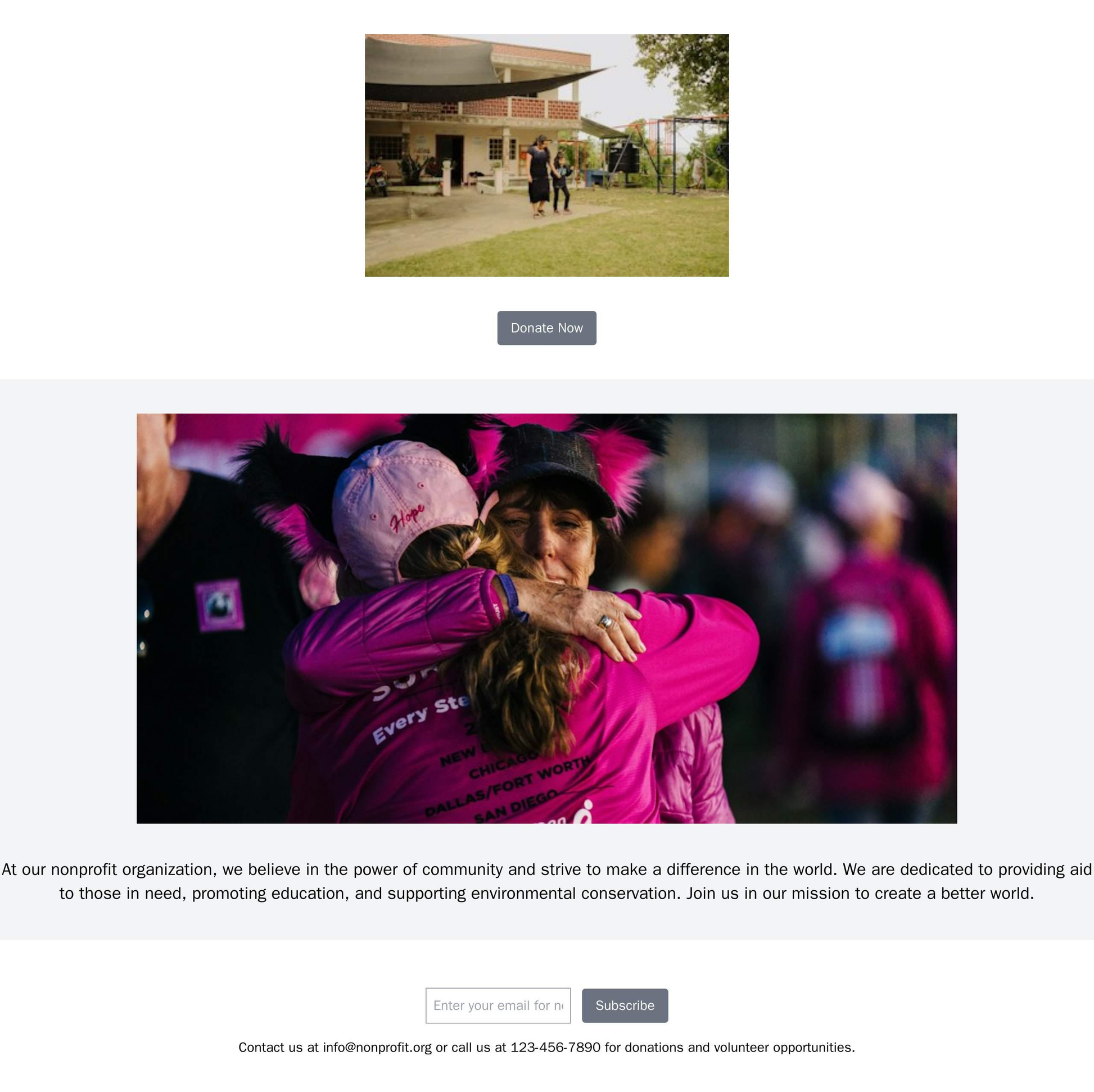 Nonprofit Organization: A design with a header displaying the nonprofits logo and a call-to-action button, a centralized Web Template 4551