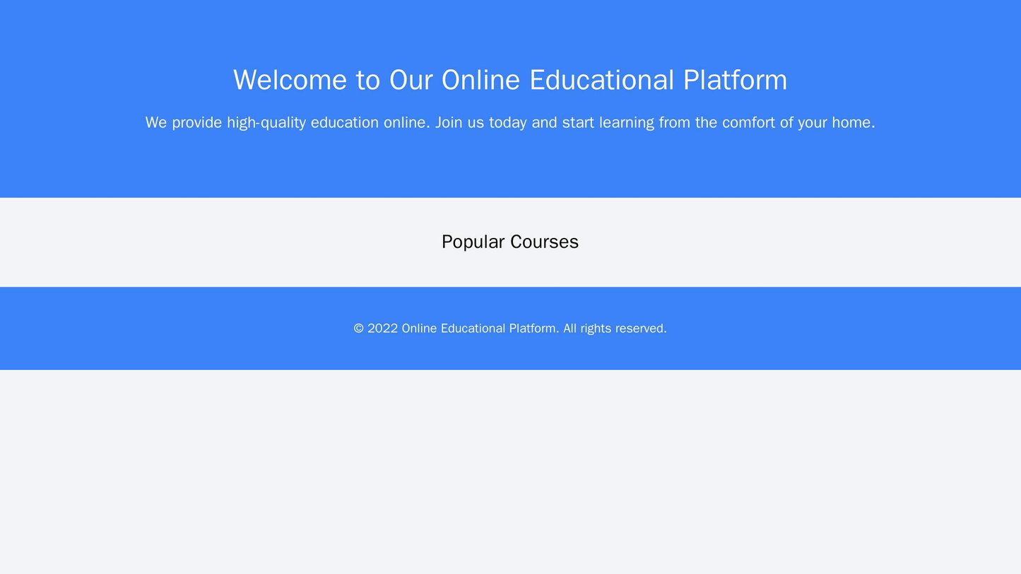 Online Educational Platform: A clean and professional layout with a large header image showcasing students using the pla Web Template 4936