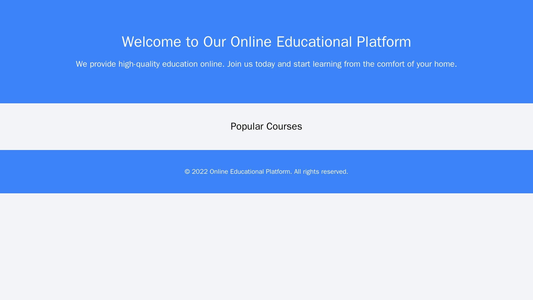 Online Educational Platform: A clean and professional layout with a large header image showcasing students using the pla Web Template 4936