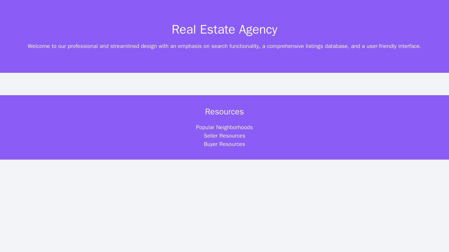 Real Estate Agency: A professional and streamlined design with an emphasis on search functionality, a comprehensive list Web Template 2173