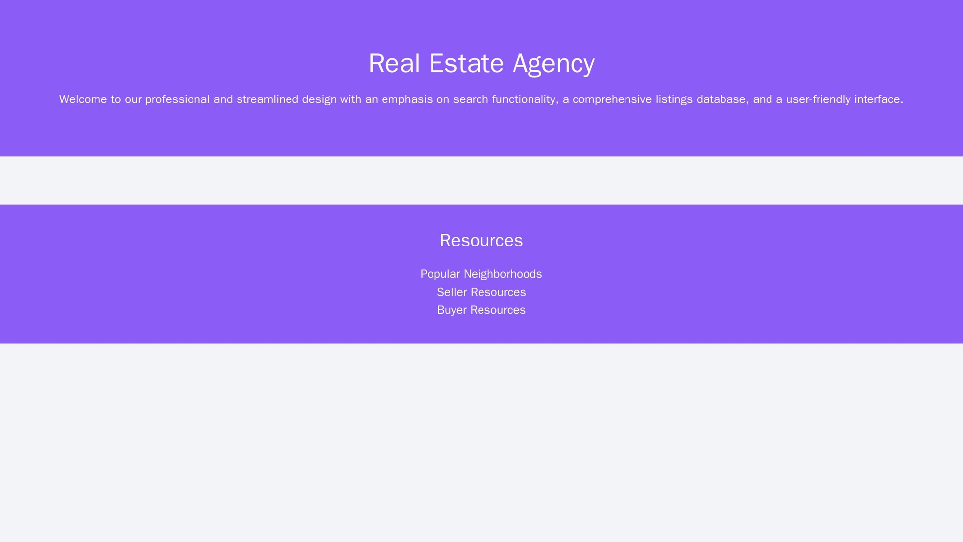 Real Estate Agency: A professional and streamlined design with an emphasis on search functionality, a comprehensive list Web Template 2173