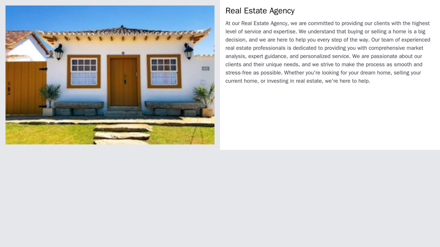 Real Estate Agency: A contemporary design with a split-screen layout - one side displays property images, while the othe Web Template 2432